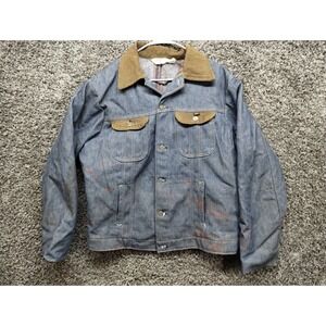 Vintage‎ Key Imperial Denim Blanket Lined Jacket Men 44 Long